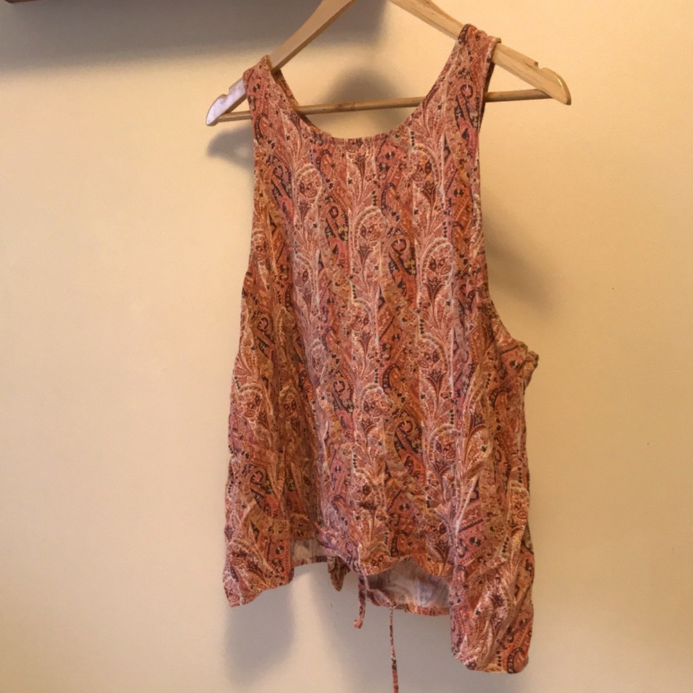 Open back cropped tank
